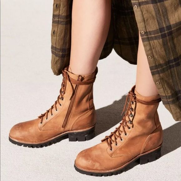 Jeffrey Campbell Boot Leather Combat Moto Lace Up - Picture 3 of 8